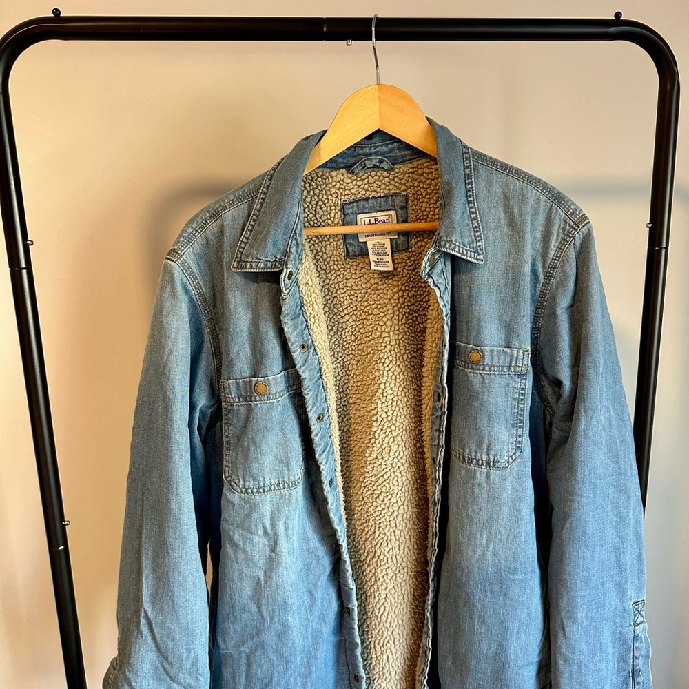 L.L. Bean Men's 1912 Heritage Lined Shirt Jac, Denim